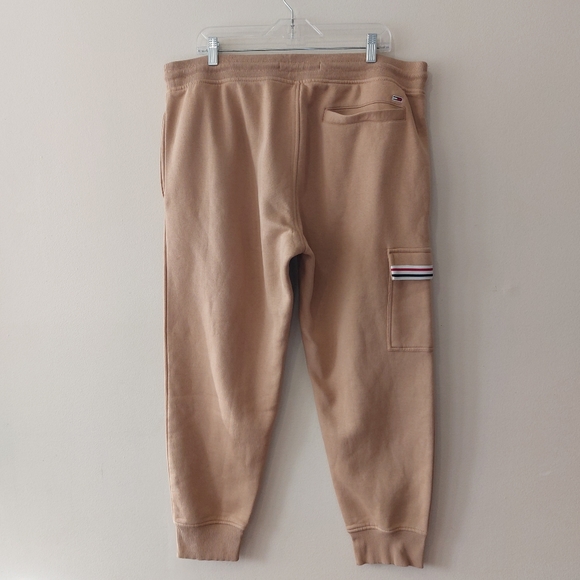 Tommy Jeans Tommy Hilfiger Cargo Fleece Jogger Pants Camel Tan Men's XL - Picture 2 of 16